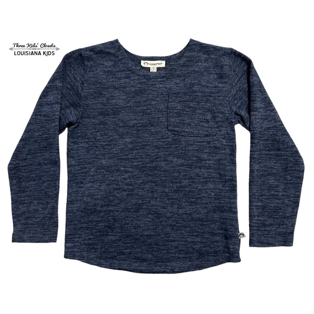 Appaman 6Y Navy Heather Pocket Shirt